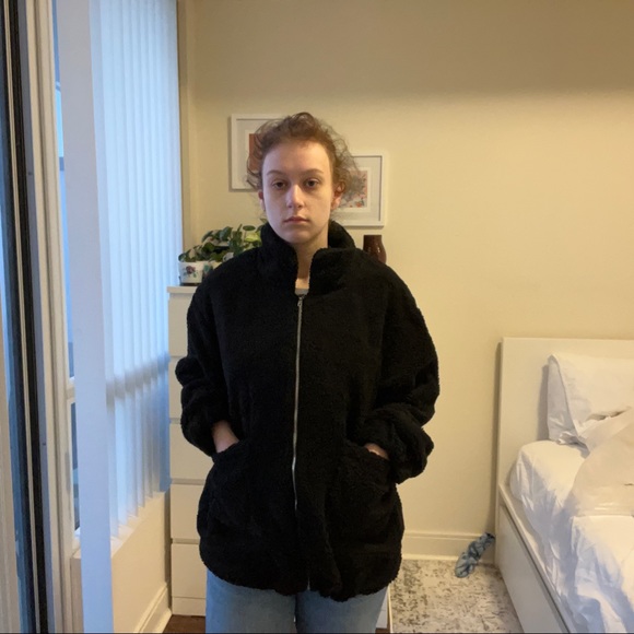 Black Sherpa Jacket US 8 - Picture 3 of 4